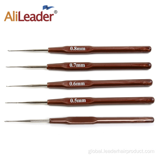 Plastic Handle Crochet Hook Multiple-size Brown Fine Crochet Hook Dreadlock Hook Needle Supplier